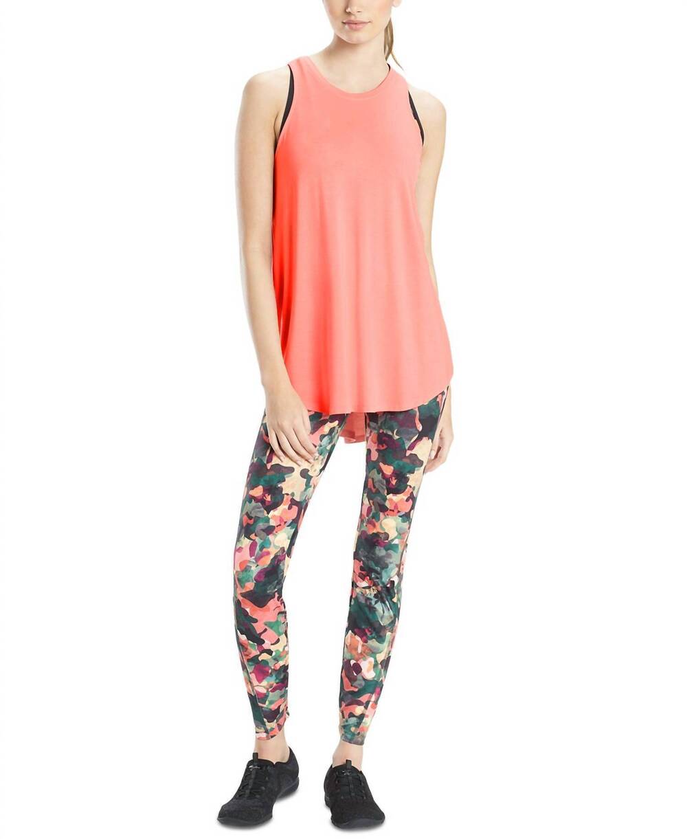NEW JOSIE NATORI active layering elements tank top in pink coral